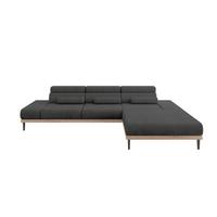 ELEKTRISCHES ECKSOFA Rechts MONA 316x205x85 Dunkelgrau Velours - Anthrazit, Holzwerkstoff/Textil (316/205cm) - ALTDECOR