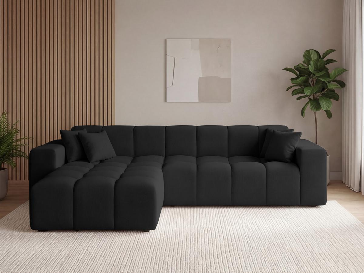 ECKSOFA Loopo Schwarz Links - Schwarz, Holz/Textil (265/180cm) - Graingold