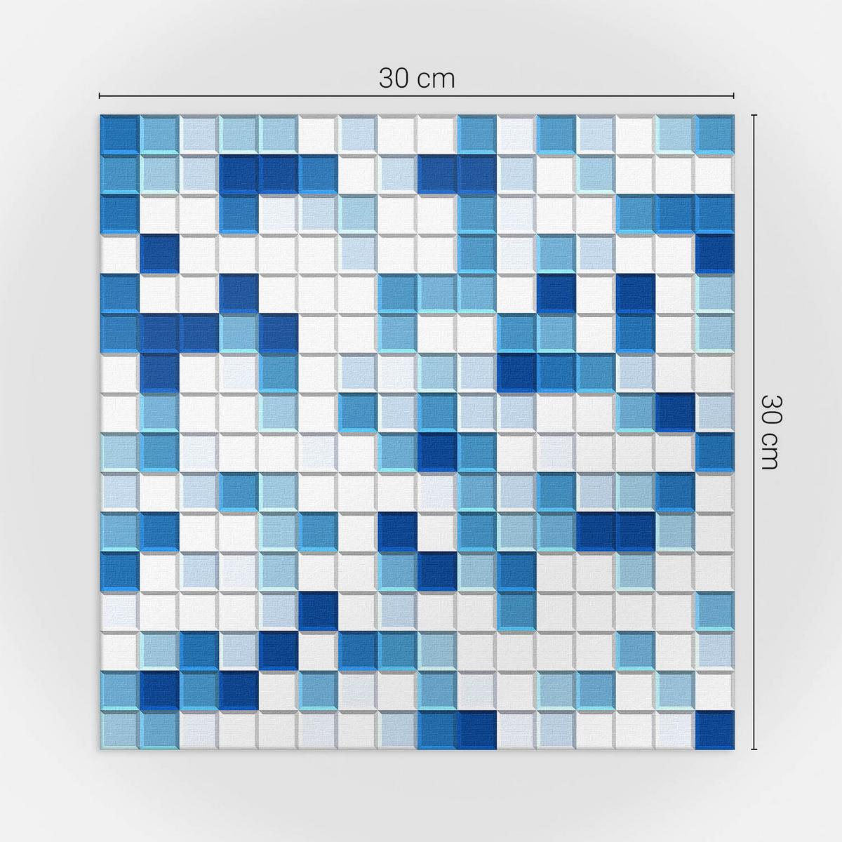 WANDPANEEL 9 Stück 30x30 cm selbstklebend Dunevale - Hellblau, Kunststoff (30/1.6/30cm) - Wallfluent