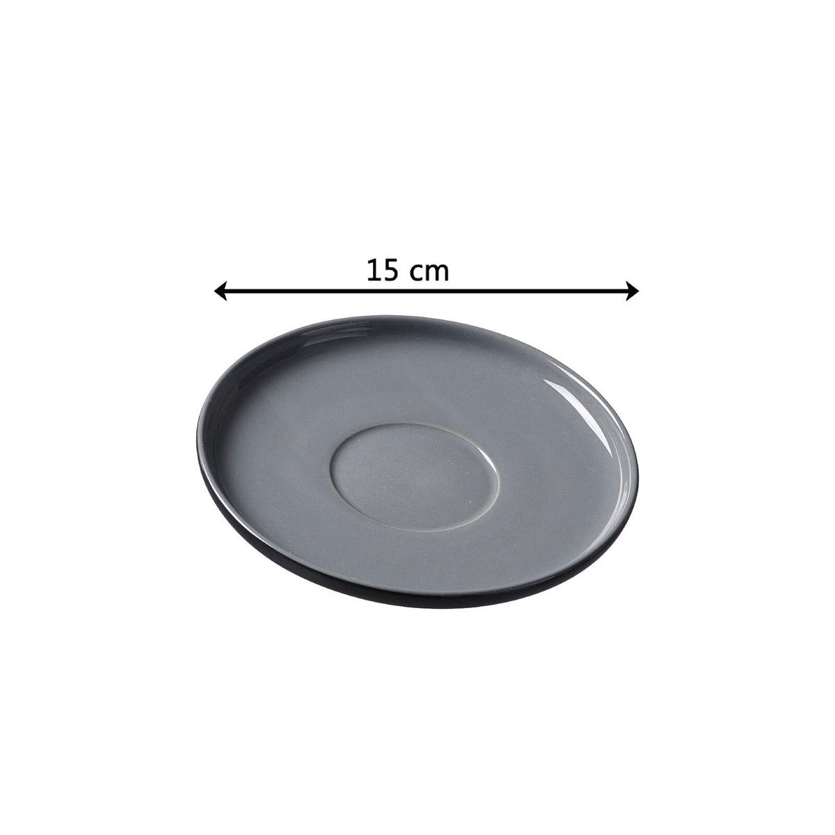 KAFFEETASSEN MIT UNTERTASSEN Jasper Schwarz 240 ml 4er Set - Schwarz, Keramik (15/9/15cm) - Ritzenhoff Breker