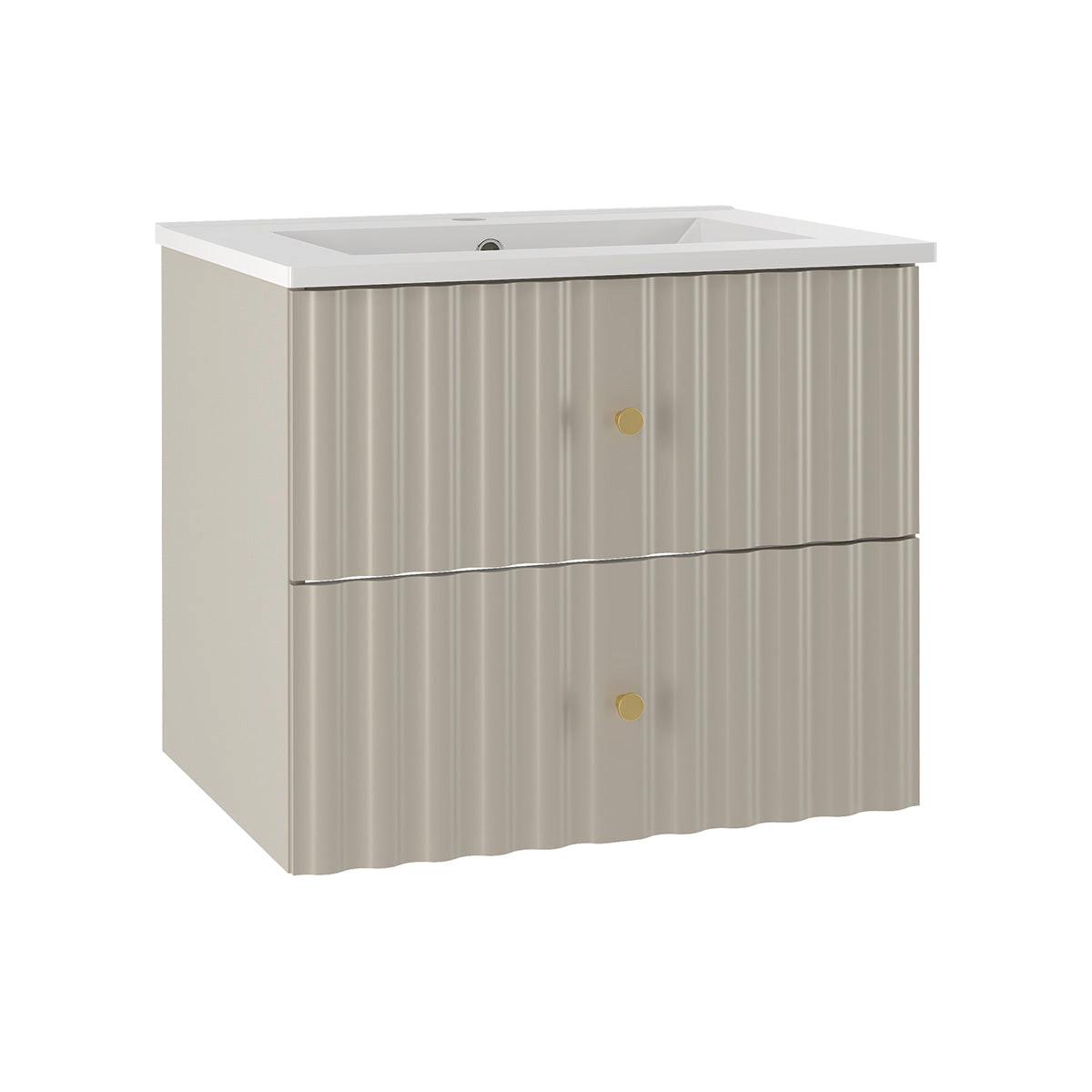 BADMÖBEL 60cm Izae 2er-Set Kaschmir - Beige, Holzwerkstoff (60/50/45.8cm) - Petits-meubles