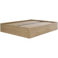BETT Sara mit Bettkasten, ohne Kopfteil und Matratze, 140x200, Cremona Eiche - Eichefarben, Holzwerkstoff (140/200cm) - Beautysofa