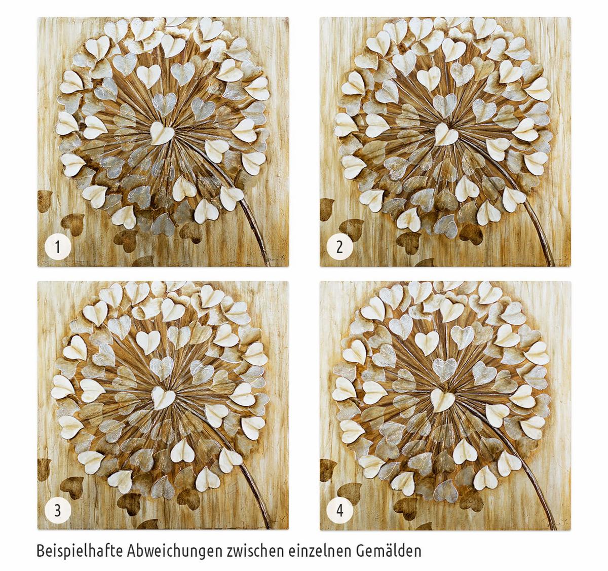 ÖLGEMÄLDE 80/80 cm - Beige/Braun, Holz/Textil (80/80cm) - KUNSTLOFT