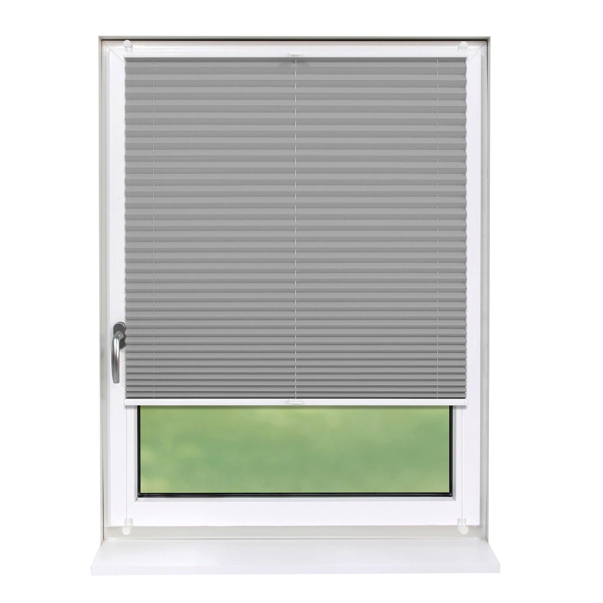 PLISSEE Basic 95 x 210cm Klemmfix ohne Bohren - Grau, Textil (95/210cm) - Deco-Raum