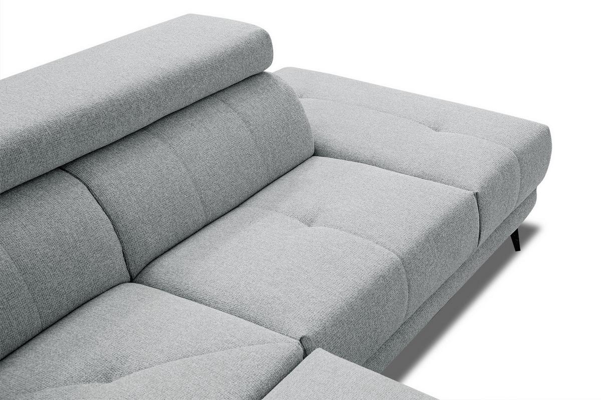 ECKSOFA MORELLO 5-Sitzer, silberfarben - Silberfarben/Schwarz, Holzwerkstoff/Textil (287/228cm) - Wozimo