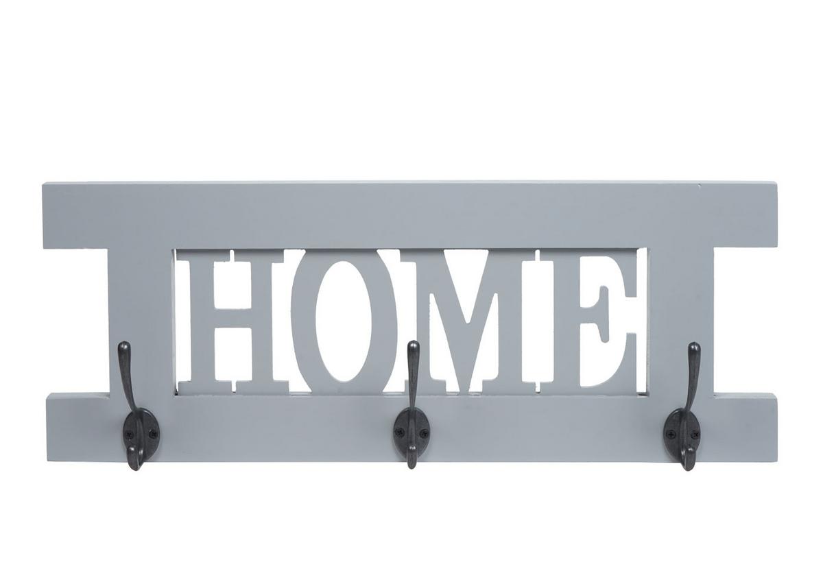 WANDGARDEROBE HOME SHABBY-LOOK Grau, Blau - Blau/Grau, Holz (55/21/7cm) - MCW