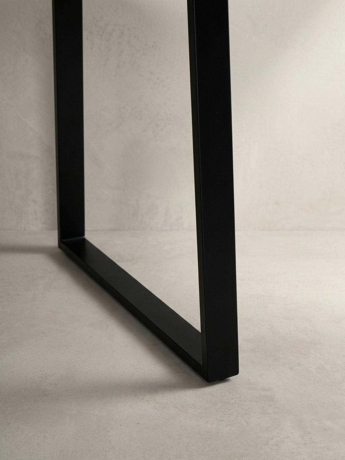 SCHREIBTISCH Massivholz Baumkante Handgefertigt Akazie TARN, Goldbraun-Schwarz 200x100x76 cm - Schwarz/Braun, Holz/Metall (100/200/76cm) - KADIMA DESIGN