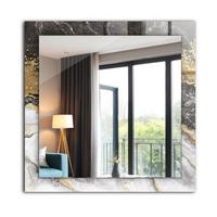 SPIEGEL 60 x 60 cm Rechteckig mit Aufdruck - Grau, Glas (60/60/0.4cm) - TULUP