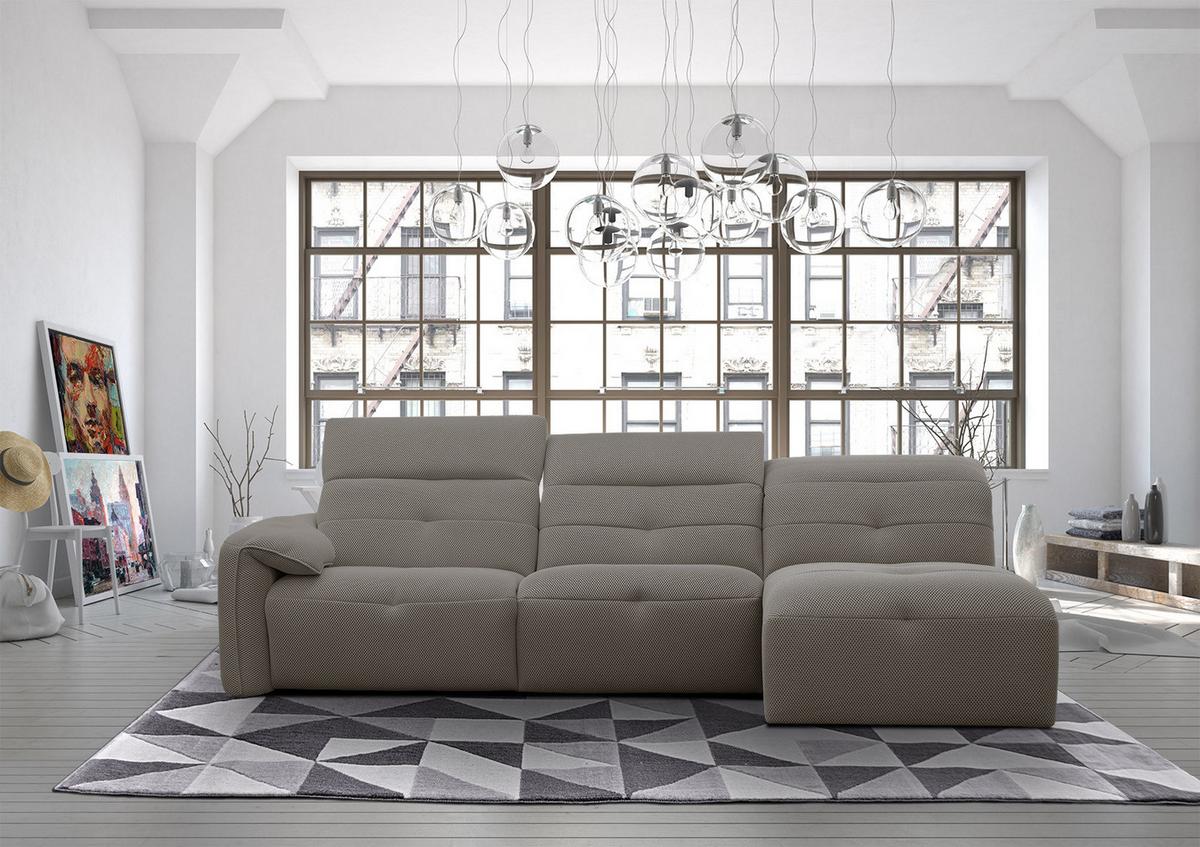 ECKSOFA TRENTO 4-Sitzer, braun - Schwarz/Braun, Holzwerkstoff/Kunststoff (262/165cm) - Wozimo