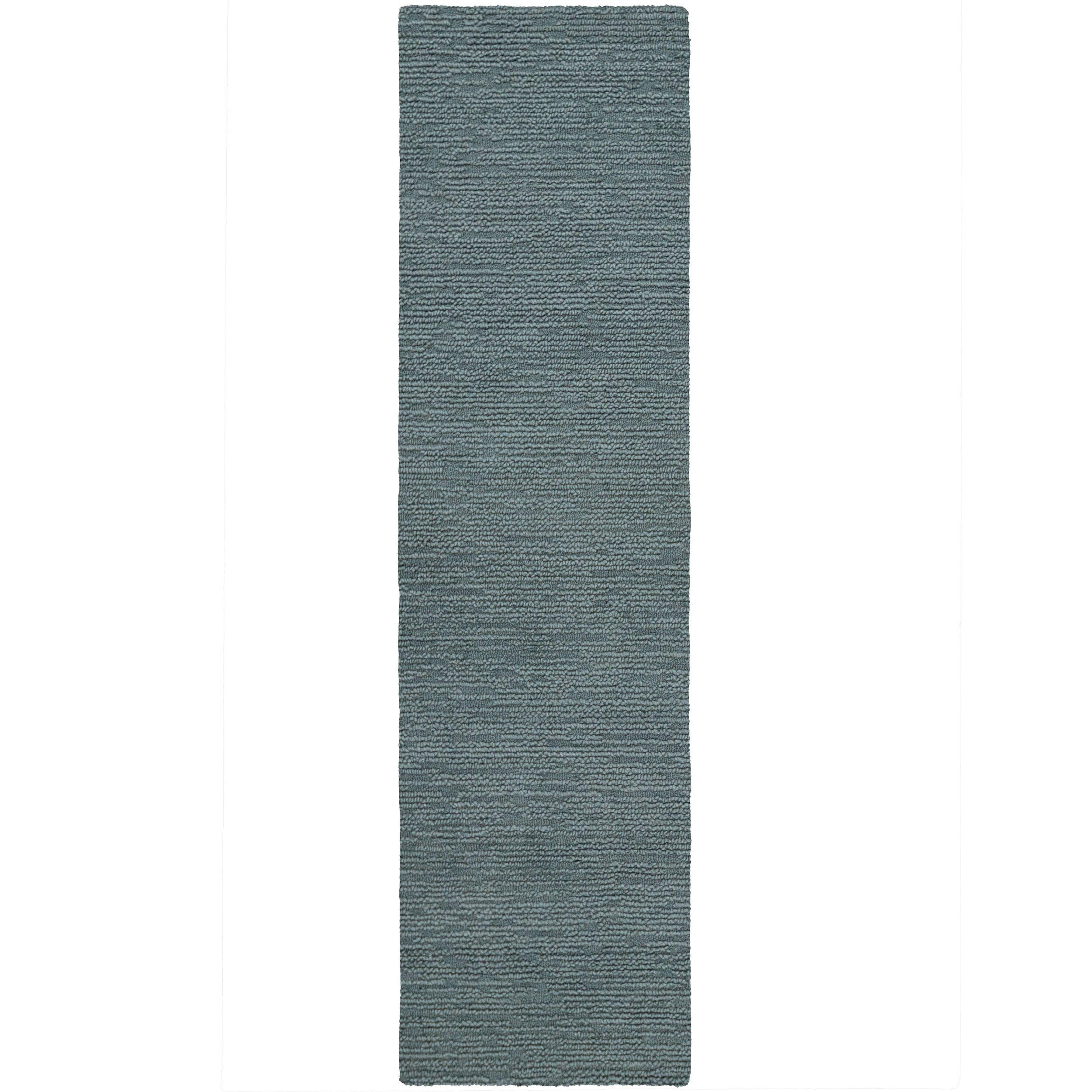 WOLLTEPPICH ALNE, einfarbig, Türkis, 80 x 230 cm - Blau, Textil (230/80cm) - KADIMA DESIGN