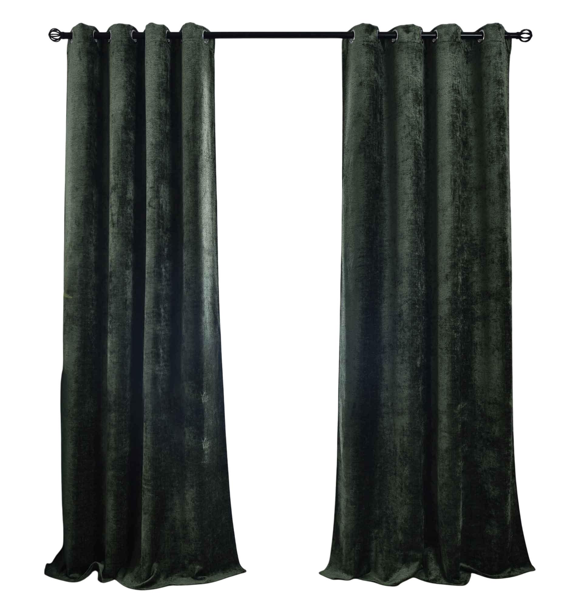 VORHANG 2ER SET »Nürnberg« HxB 245x135 cm Grün - Grün, Textil (135/245cm) - Gardinenbox