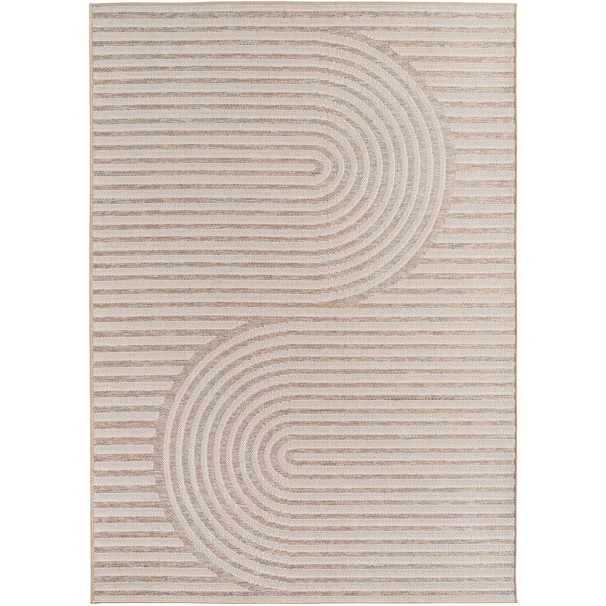 TEPPICH Outdoor VENTOUX in Beige, im Boho-Stil, 120 x 170 cm - Beige, Textil (170/120cm) - KADIMA DESIGN