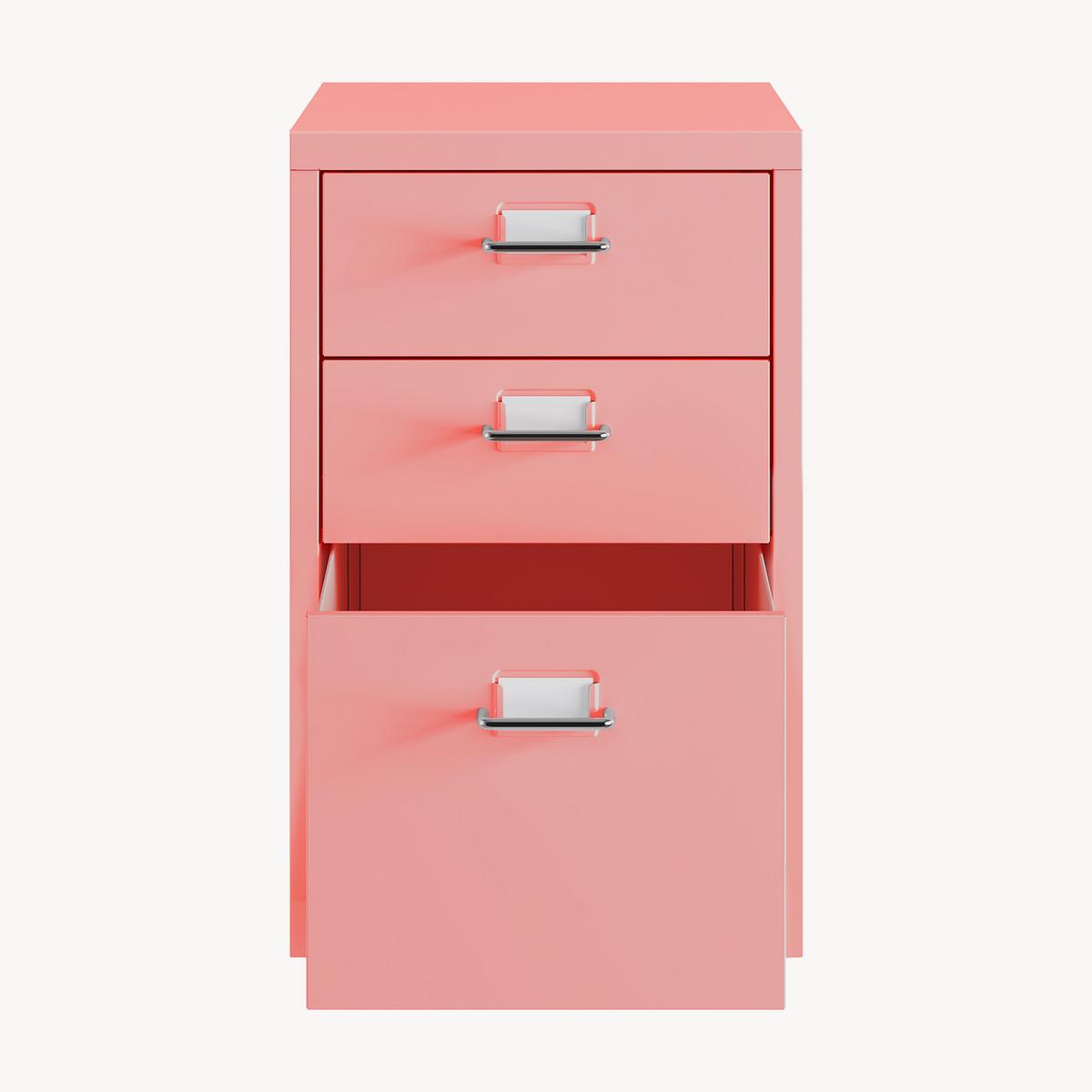 ROLLCONTAINER Kökar - Pink, Metall (28/48/41cm) - [en.casa]
