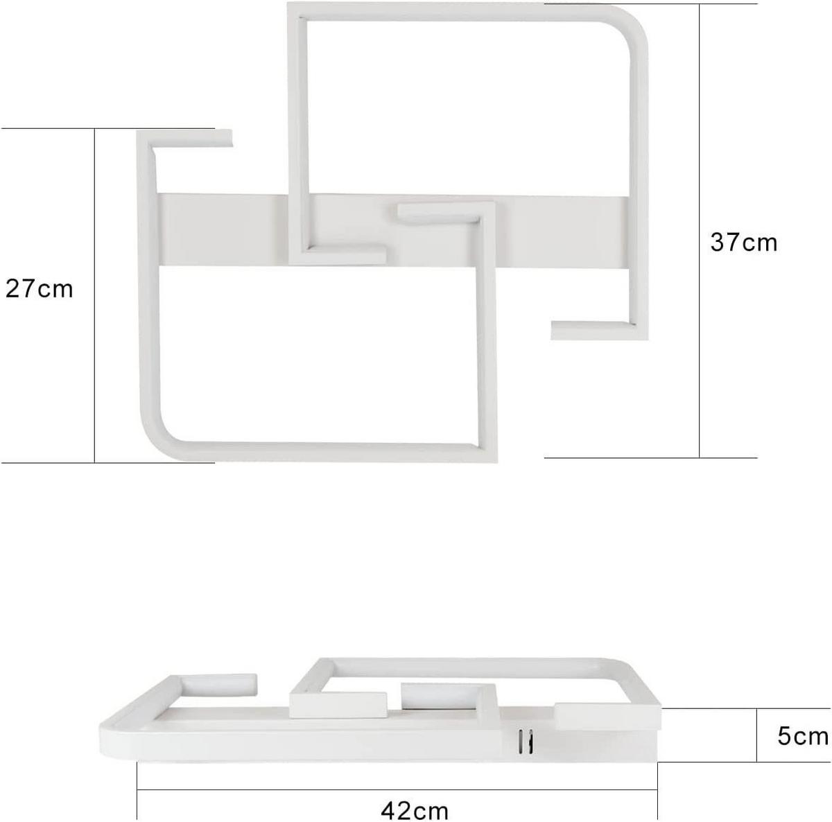 LED-DECKENLEUCHTE Emmerich 42/37/5 cm - Weiß, Metall (42/37/5cm) - Nettlife