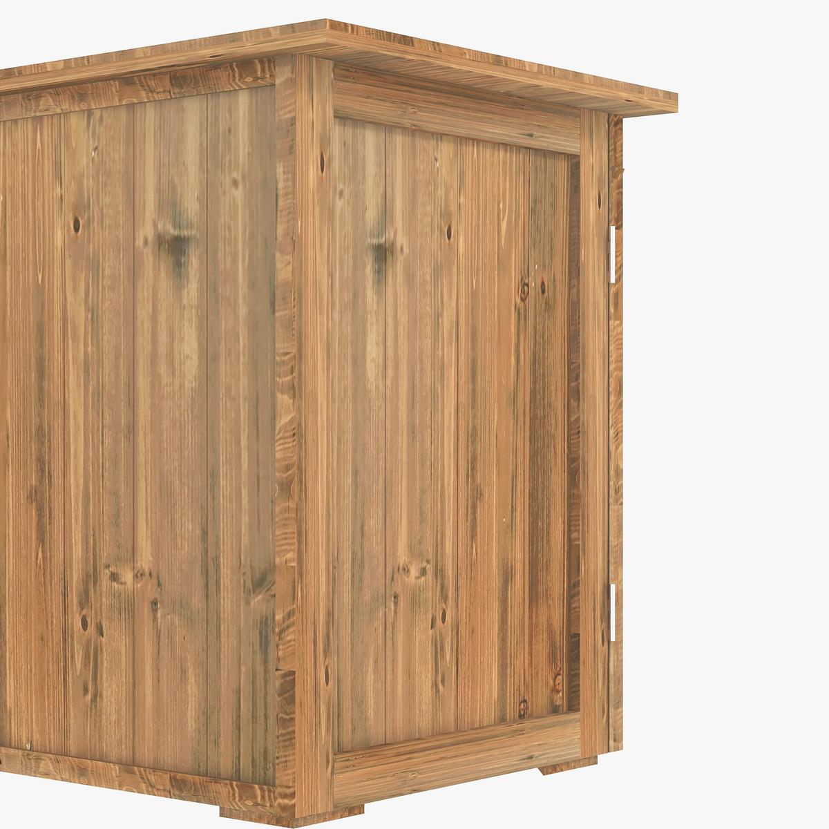 GARTENSCHUPPEN, Holz-Geräteschrank, Wetterfest, Doppeltür, für Garten, Balkon, Braun - Braun, Holz (55/72/77cm) - Outsunny