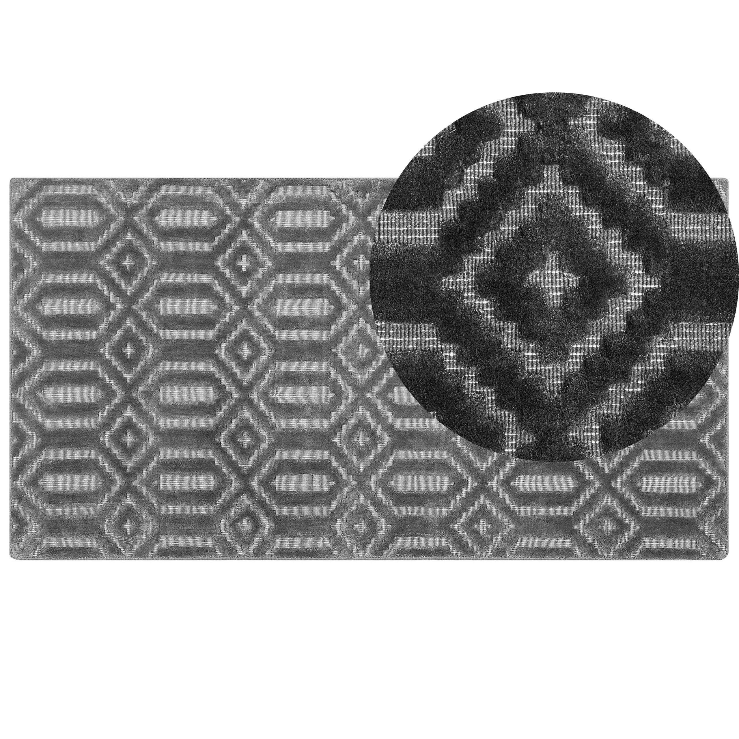 KURZFLOR-TEPPICH Adatepe 150/80 cm - Grau, Naturmaterialen (80/150cm) - Beliani