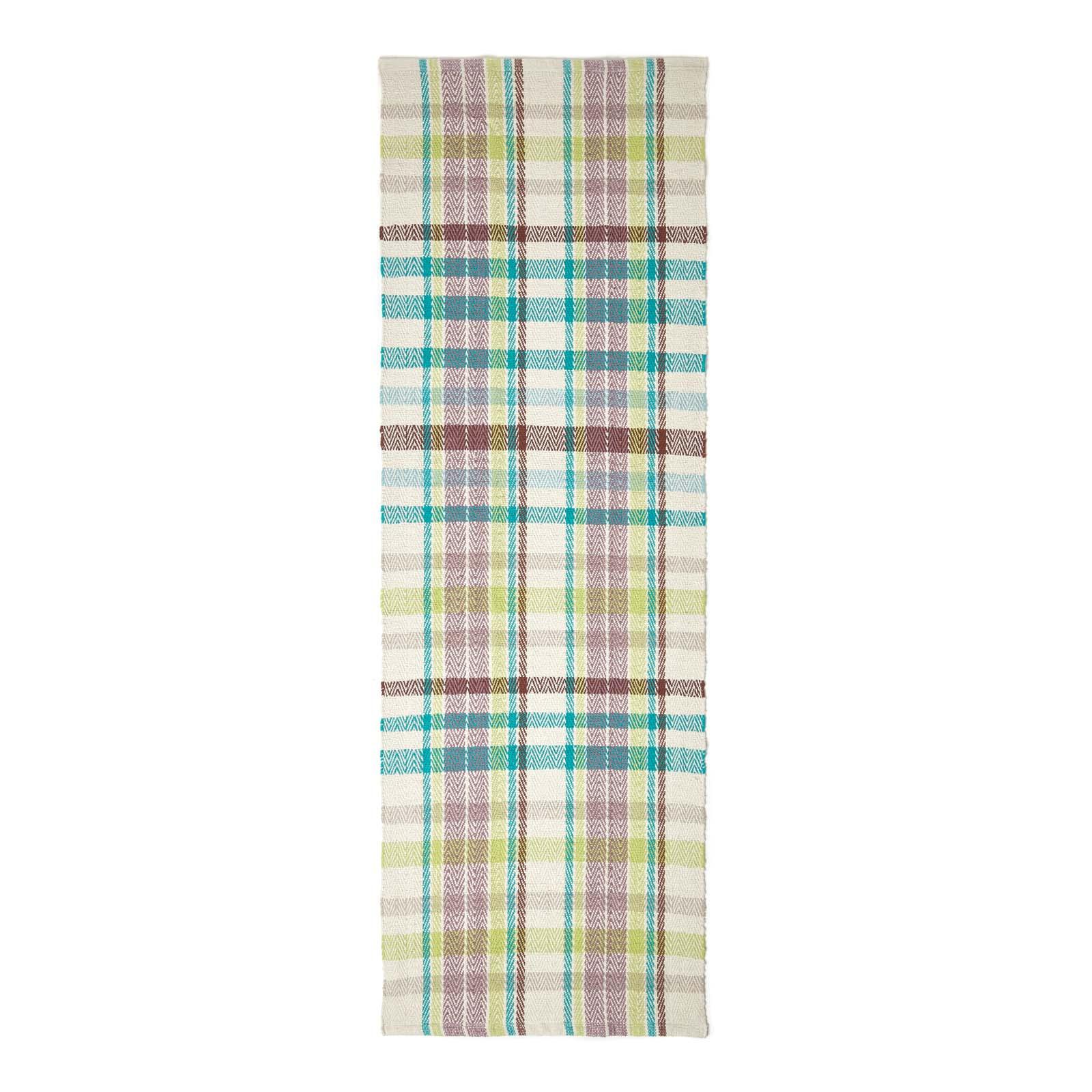 TEPPICHLÄUFER Wilson, Baumwolle kariert 66/200 cm - Multicolor, Textil (66/200cm) - Homescapes
