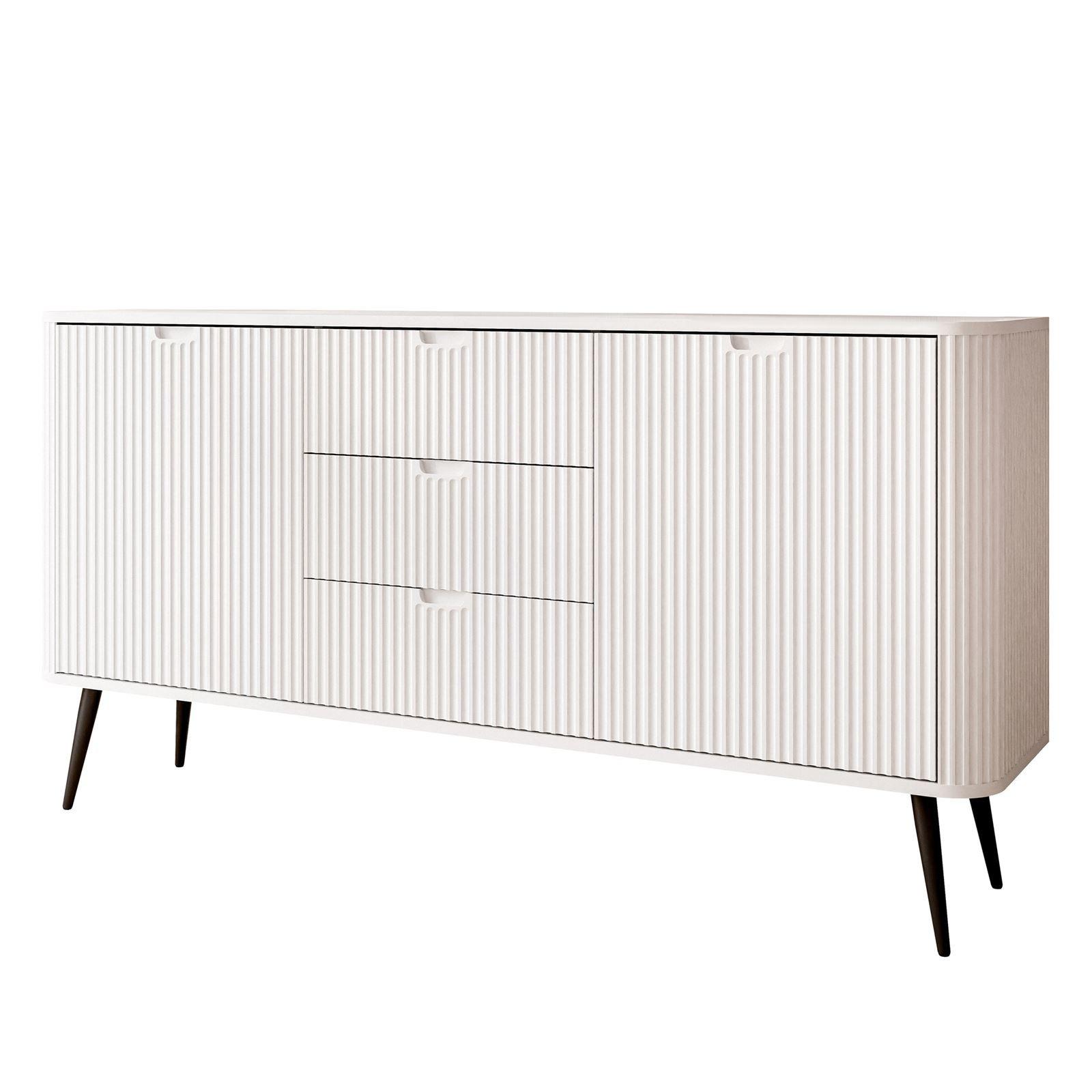 KOMMODE ZAIRA KSZ168 mit Schubladen Weiß - Weiß, Holzwerkstoff (168/87/39cm) - Lookway