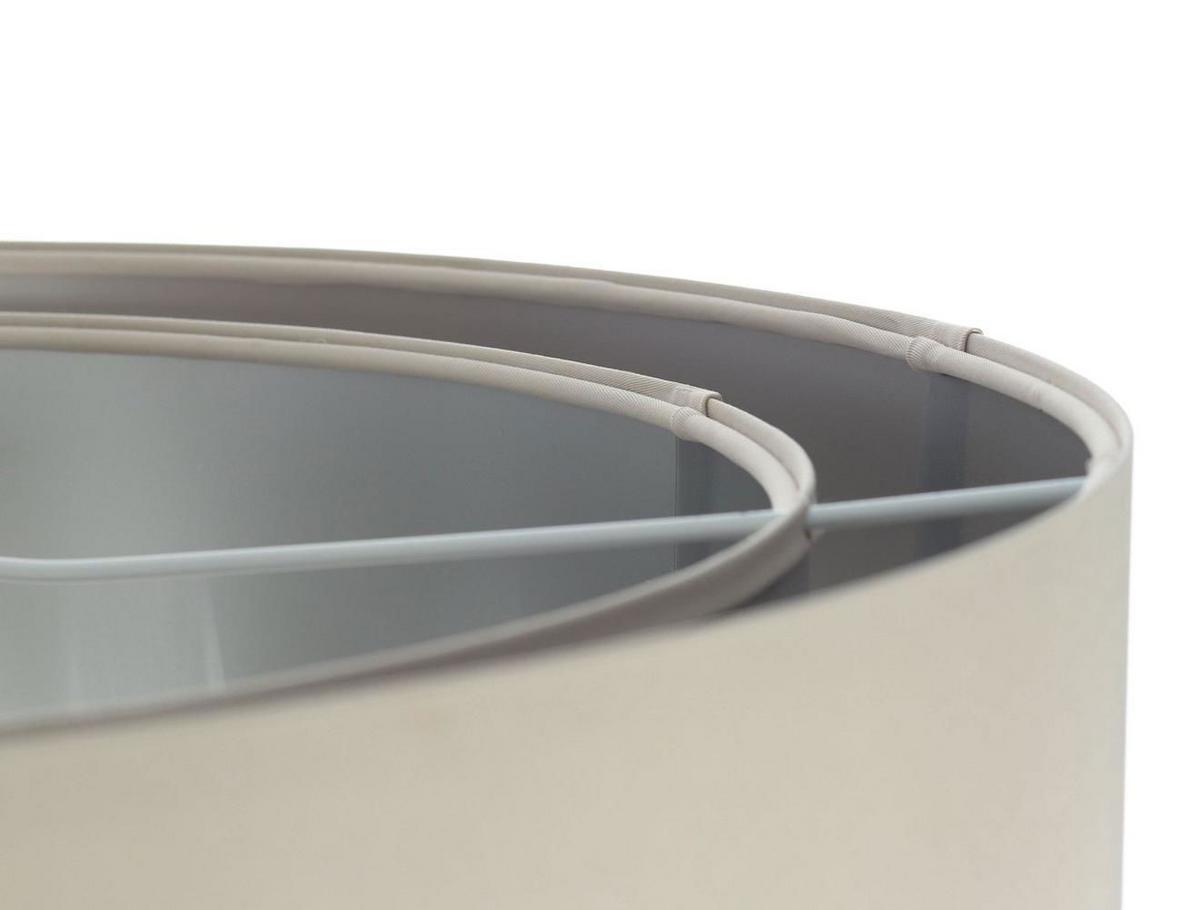 HÄNGELEUCHTE Silber 40/20 cm - Beige/Silberfarben, Kunststoff (40/1/20cm) - ONZENO