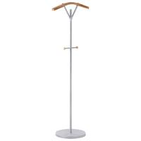 GARDEROBENSTÄNDER Silber Thompson - Hellbraun, Metall (40/130/30cm) - Beliani