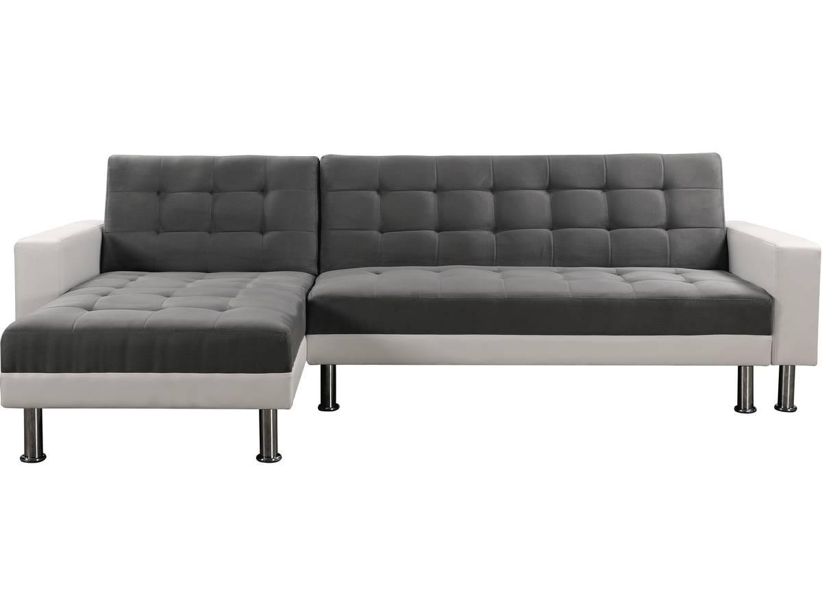 ECKSOFA theo Grau/Weiß - Hellgrau, Textil (144/260cm) - Habitat Garten