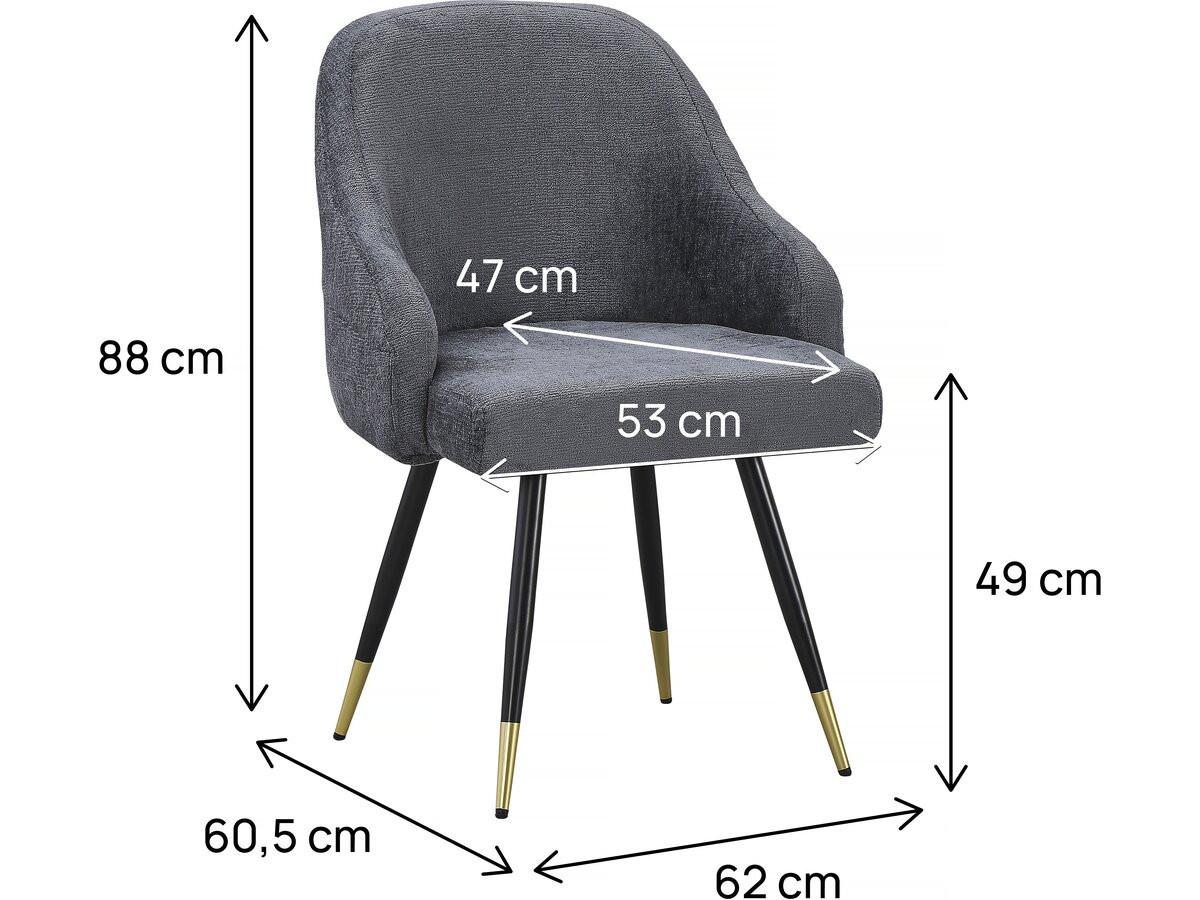 STUHL harmony Grau - Grau, Textil (62/88/60cm) - Habitat Garten