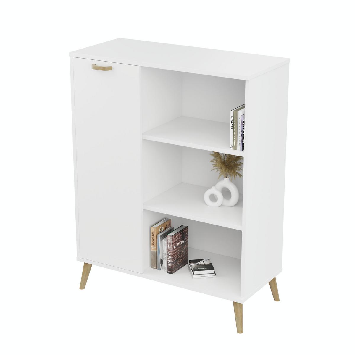 BÜCHERREGAL Fondi - Weiß, Holzwerkstoff (90/116/40cm) - RAUMHIRSCH FURNITURE