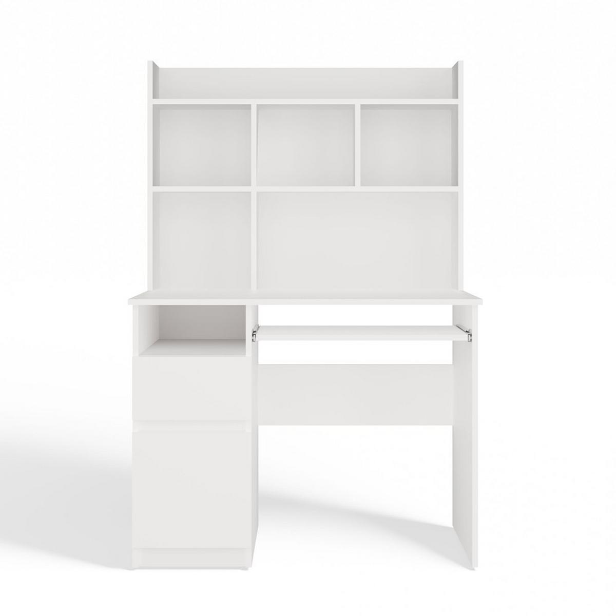 SCHREIBTISCH Weiß 98/145/51 - Weiß, Holzwerkstoff (90/50/145cm) - RAUMHIRSCH FURNITURE