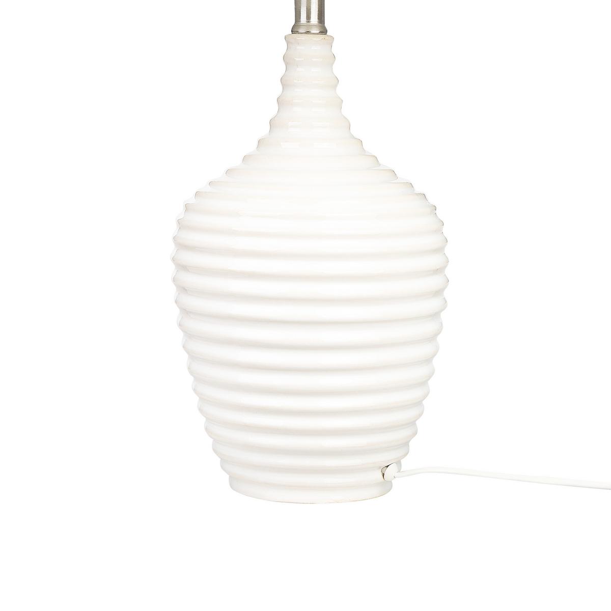 TISCHLAMPE Celeste 34/34/56 cm - Beige, Keramik (34/34/56cm) - Beliani
