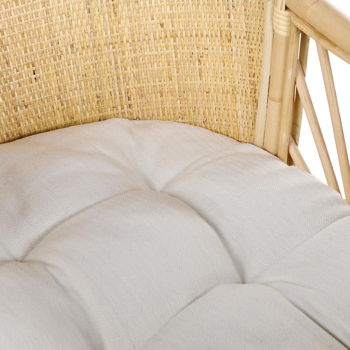 STUBENBETT Natürlich 70-50 cm Lagrasse - Naturfarben, Holz/Textil (70/50cm) - Beliani
