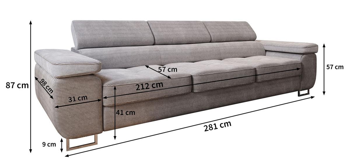 BETTSOFA MOSINE Schwarz Velours-Stoff mit Schlaffunktion - Schwarz, Textil (281/87/98cm) - MASSENO