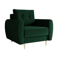 SESSEL Palermo - Naturfarben/Grün, Holz/Textil (104/95/82cm) - MIRJAN24