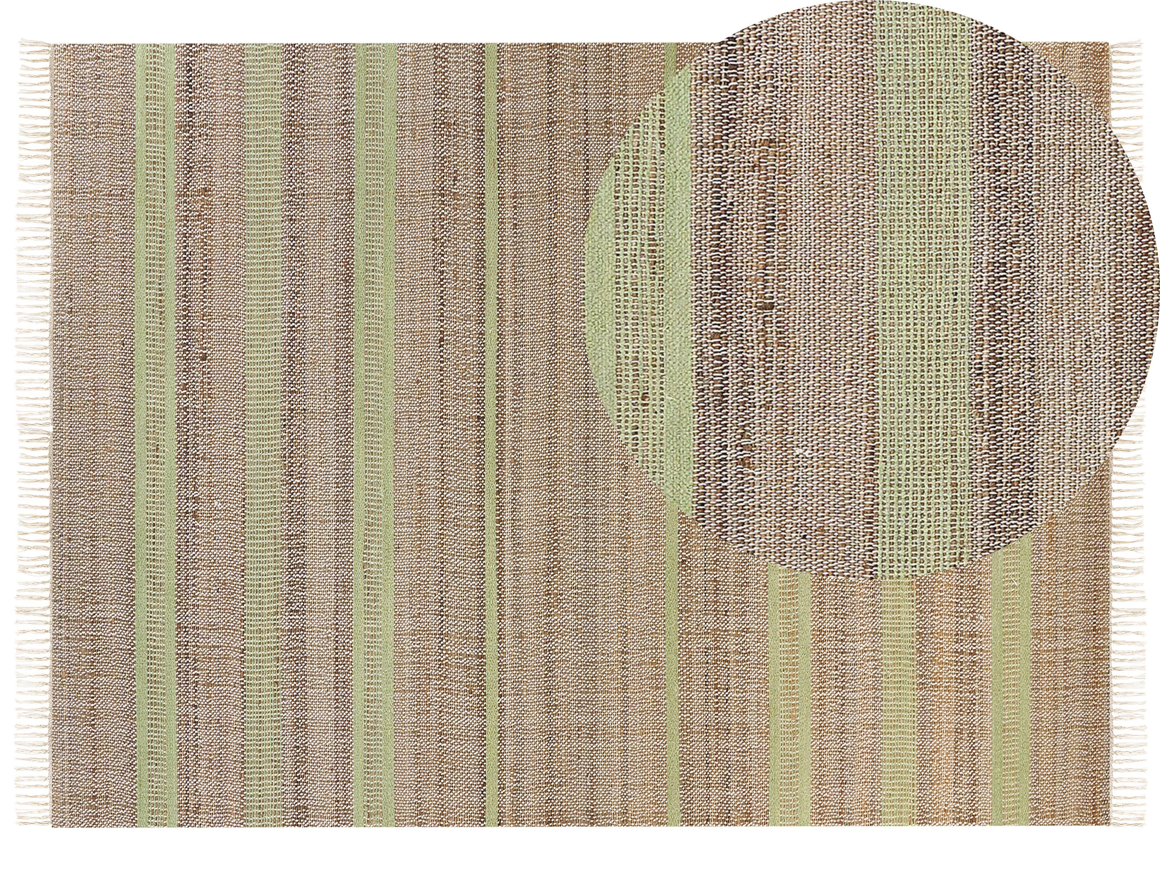 TEPPICH geflochten Talpur 230/160 cm - Beige, Naturmaterialien (160/230cm) - Beliani