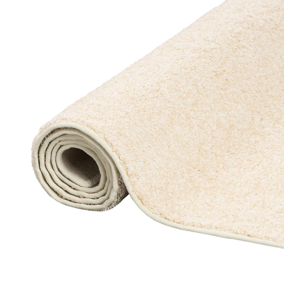 HOCHFLOR VELOURS TEPPICH MONA - Creme, Textil (140/200cm) - Snapstyle