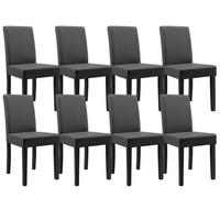 POLSTERSTÜHLE (8er-Set) - Grau, Holz (42/90/48cm) - [en.casa]