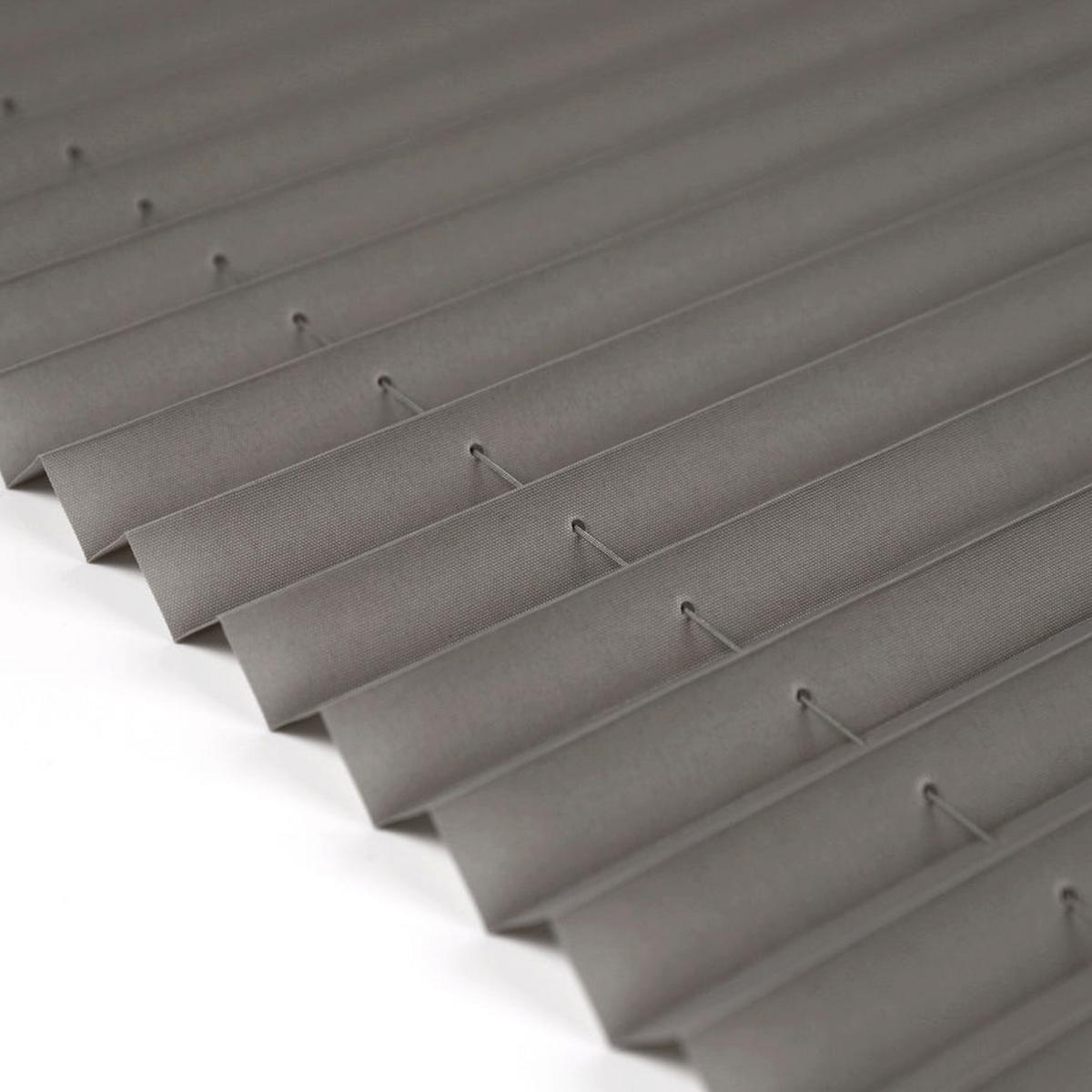 PLISSEE Basic 95 x 210cm Klemmfix ohne Bohren - Grau, Textil (95/210cm) - Deco-Raum