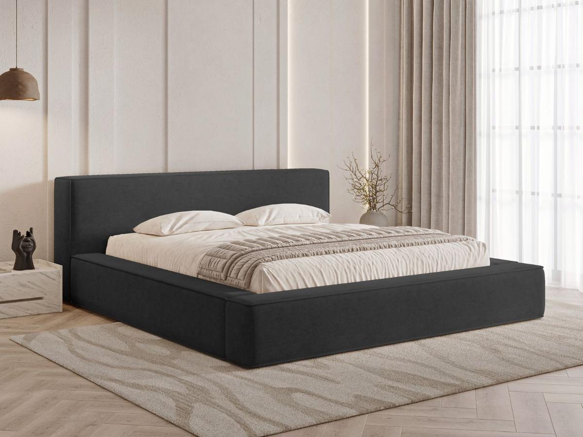 POLSTERBETT Mali 160x200 Schwarz - Schwarz, Textil (160/200cm) - Graingold
