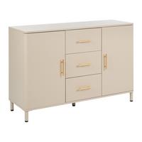 SIDEBOARD mit Schubladen Metall Beige Ombura - Beige, Metall (120/80/40cm) - Beliani