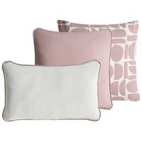 DEKOKISSEN 3er-Set Rosa 45/45 cm Pentace - Pink, Textil (45/45cm) - Beliani