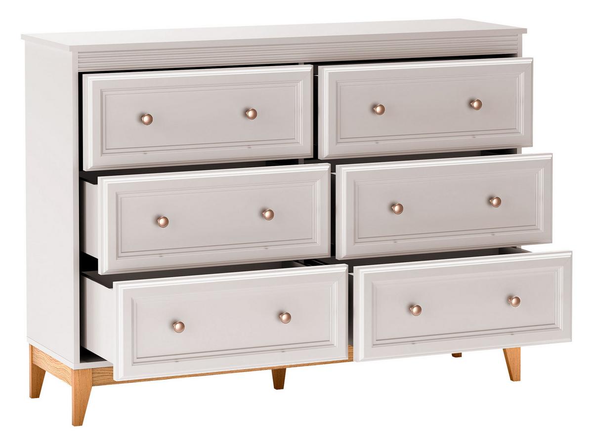 SCHUBLADENKOMMODE Windsor W-03 - Kaschmir/Eichefarben, Holz/Holzwerkstoff (136/100/41cm) - MIRJAN24