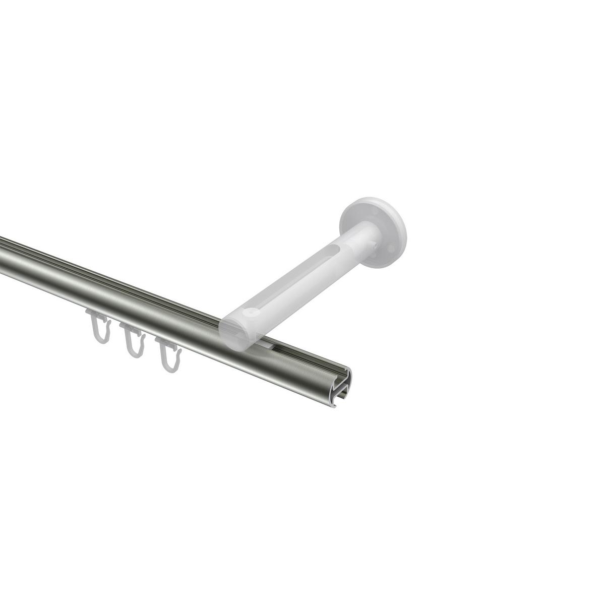 GARDINENSTANGE INNENLAUF Siteno Luino 160 cm, 1-läufig, 20 mm Ø Edelstahl-Optik - Edelstahlfarben, Metall (160cm) - INTERDECO