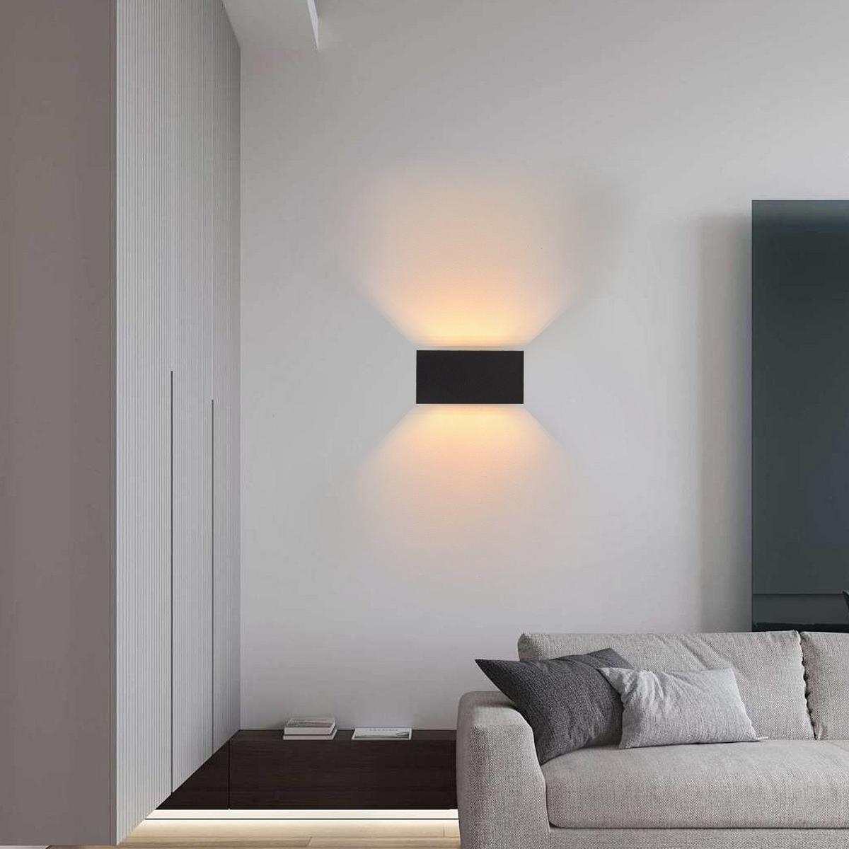 WANDLEUCHTE Inspiration - Schwarz, Metall (10/10/20cm) - Nettlife