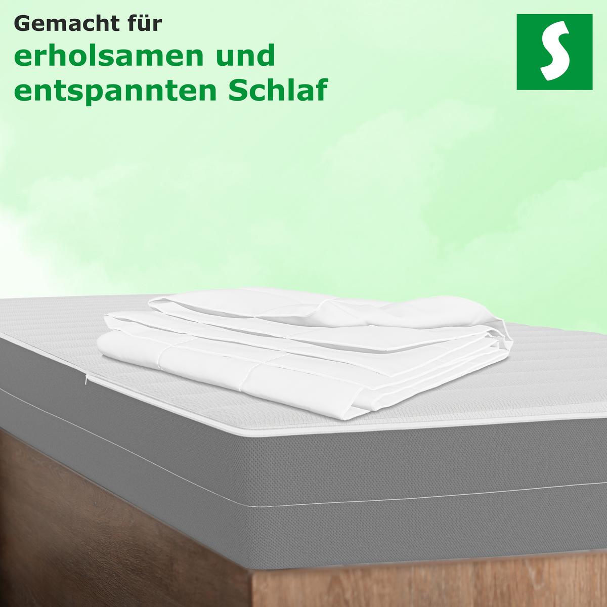 BETTDECKE für Winter 140 x 200 cm - Weiß, Textil (140/200cm) - Schlaftroll
