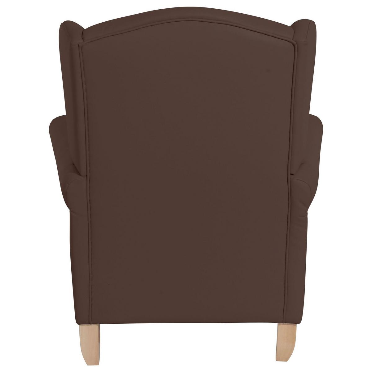 OHRENSESSEL Katria Bezug Kunstleder Buche natur / braun - Braun, Kunststoff (88/108/84cm) - 58aufmkessel