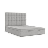 POLSTERBETT Celestia mit Stauraum 160/200 cm Grau im Megan Stoff - Schwarz/Grau, Holz/Holzwerkstoff (160/200cm) - AltaBeds