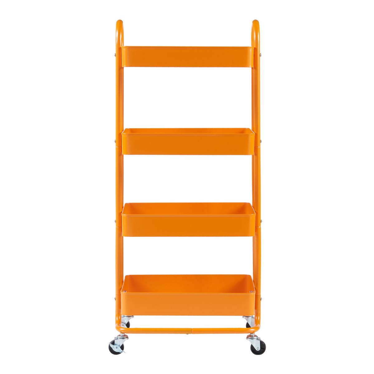 SERVIERWAGEN Pyhäntä - Orange, Metall (46/103.5/35cm) - [en.casa]