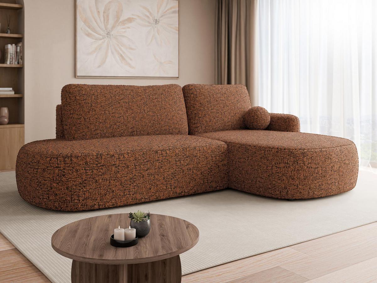 ECKSOFA Loridu O, Seite: Rechts - Messingfarben/Schwarz, Holz/Kunststoff (274/174cm) - MIRJAN24