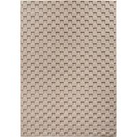 TEPPICH Flachgewebe LANGAU in Beige, mit Schachbrettmuster, 140 x 200 cm - Beige, Textil (140/200cm) - KADIMA DESIGN