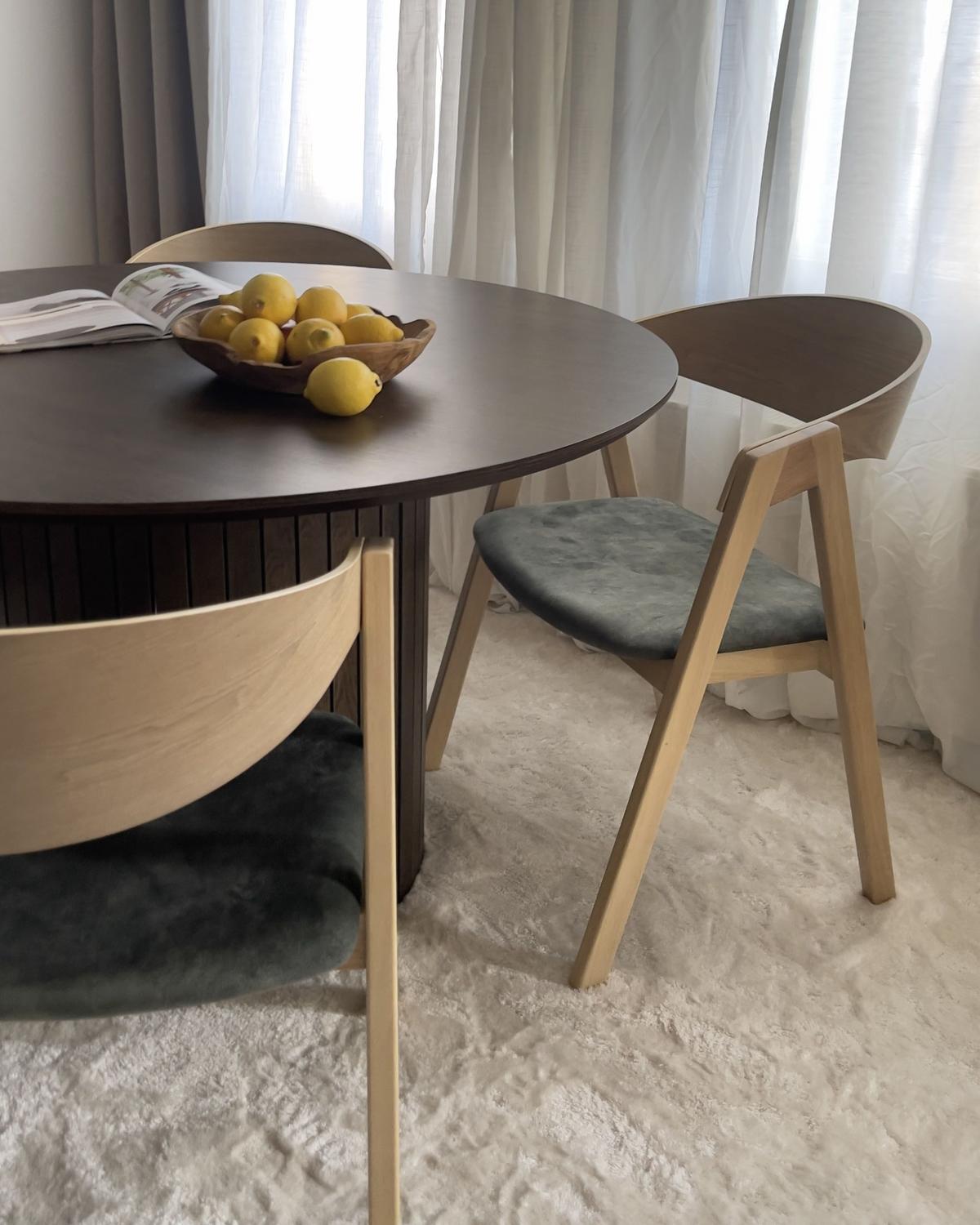 ESSZIMMERSTUHL 2er-Set Holz Dunkelgrün Yuba - Braun/Grün, Holzwerkstoff (56/79/61cm) - Beliani