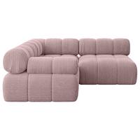 ECKSOFA modulares Sofa Mende-L1 - 190x190x70 cm Rosa Cord - Rosa, Holzwerkstoff/Textil (190/190cm) - ALTDECOR